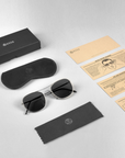 8000 8M2P SILVER + Black acetate