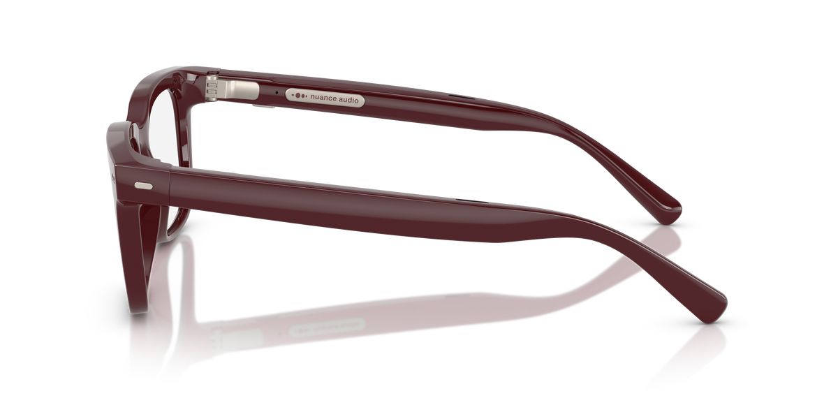 Nuance Audio Square 54 Shiny Burgundy Clear to Emerald - lato