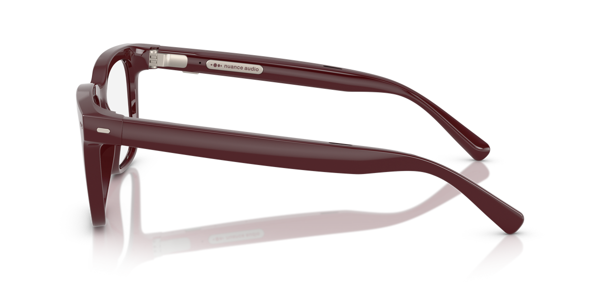 Nuance Audio Square 56 Shiny Burgundy Clear to Emerald - lato