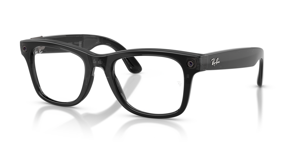 Ray-Ban Meta Wayfarer Optics Gen3 Nero Trasparente RW4011V 8526 50 - vista 3/4