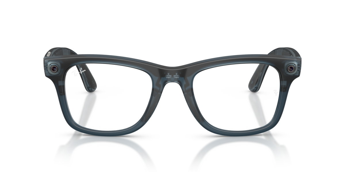 Ray-Ban Meta Wayfarer Optics Gen3 Blu Oceano Trasparente RW4011V 8555 53 - frontale