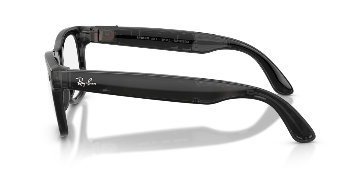 Ray-Ban Meta Wayfarer Gen3 Nero Trasparente 690680 - laterale