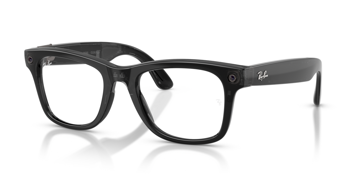 Ray-Ban Meta Wayfarer Gen3 Nero Trasparente 690680 - vista 3/4