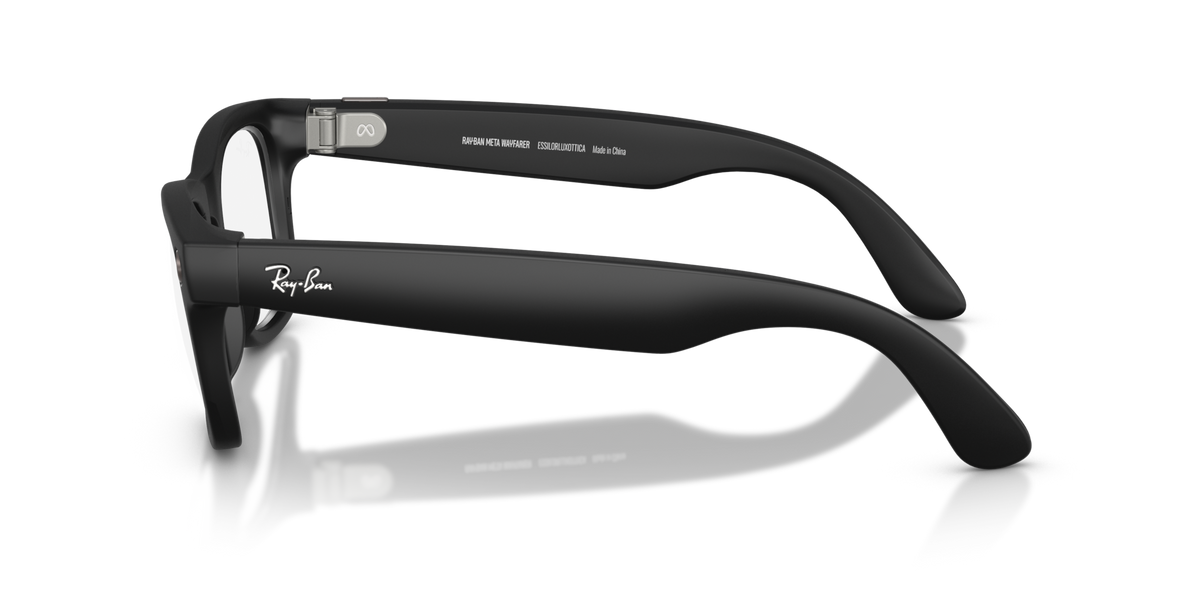 Ray-Ban Meta Wayfarer Gen2 Matte Black Clear RW4012 - lato