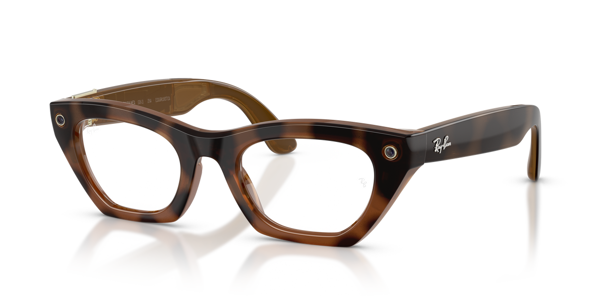 Ray-Ban Meta Zena Optics Gen3 Havana RW4015V 8528 49 - vista 3/4