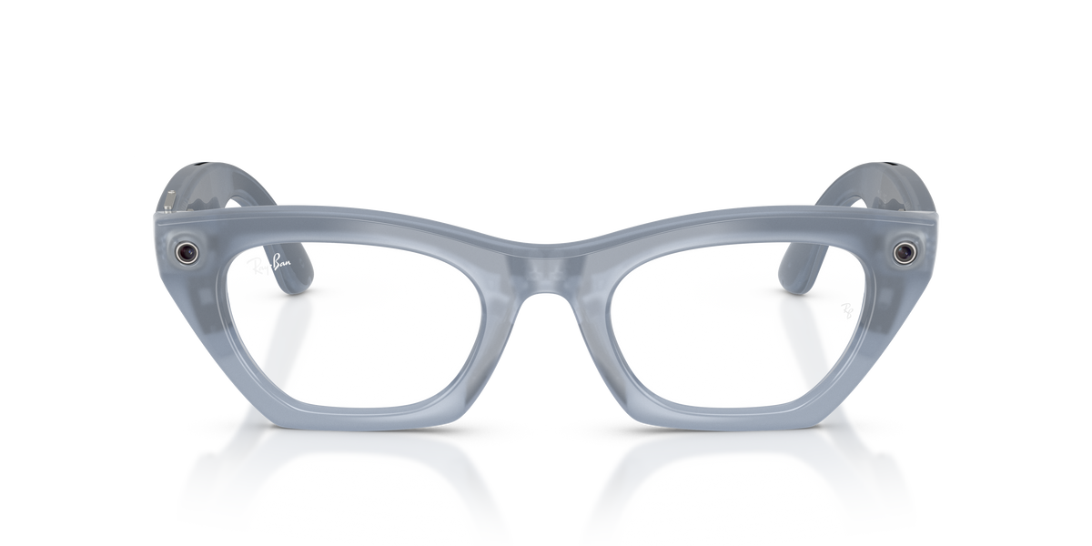 Ray-Ban Meta Zena Optics Gen3 Grigio Lilla Lattiginoso RW4015V 8552 49 - frontale