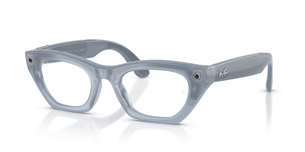 Ray-Ban Meta Zena Gen3 Grigio Lilla Lattiginoso 691410 - vista 3/4