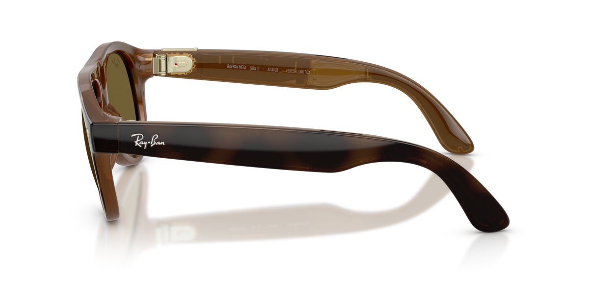Ray-Ban Meta Aviator Gen3 Havana 690573 - laterale