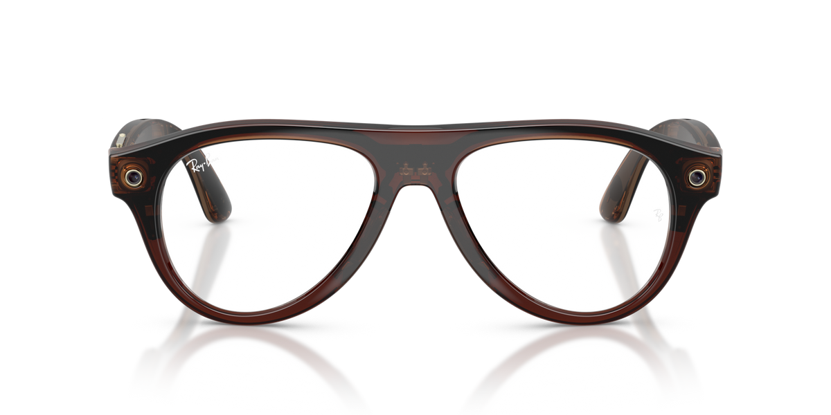 Ray-Ban Meta Aviator Gen3 Terra d’Ombra Trasparente 6912JD - frontale