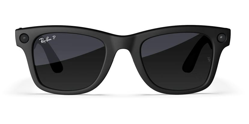 Ray Ban Meta Wayfarer Gen1 Matte Black Polar Gradient Graphite RW4008
