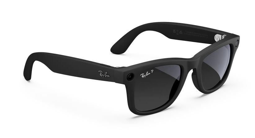Ray Ban Meta Wayfarer Gen1 Matte Black Polar Gradient Graphite RW4008