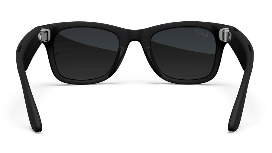 Ray Ban Meta Wayfarer Gen1 Matte Black Polar Gradient Graphite RW4008