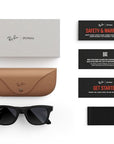 Ray Ban Meta Wayfarer Gen1 Polar Gradient Graphite RW4008