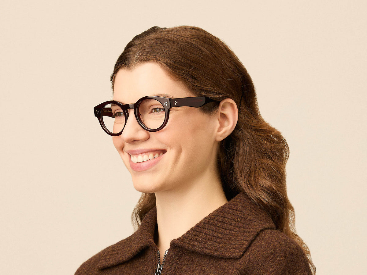 Moscot Grunya Vista Burgundy 47 – indossato