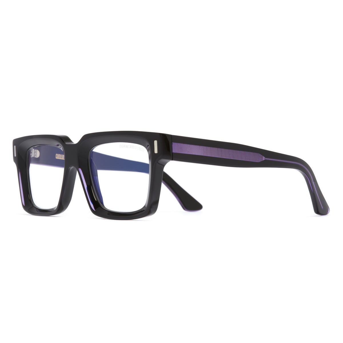 Cutler and Gross 1386 Purple on Black - 3/4